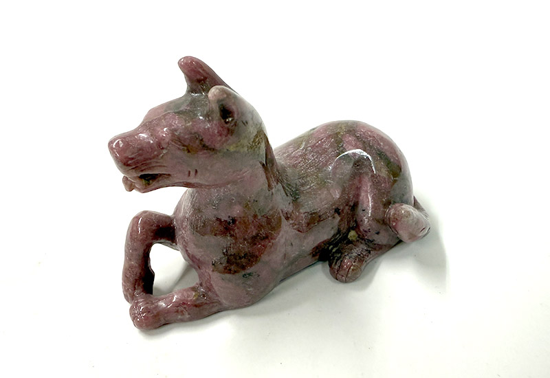 玫瑰石動物擺件(大)-狗